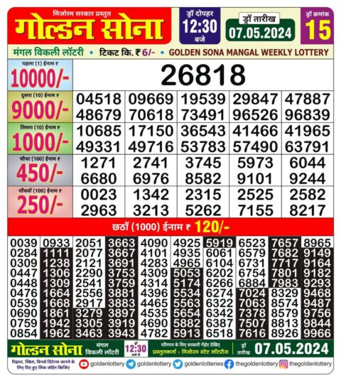 Dear Lottery Chart 2024