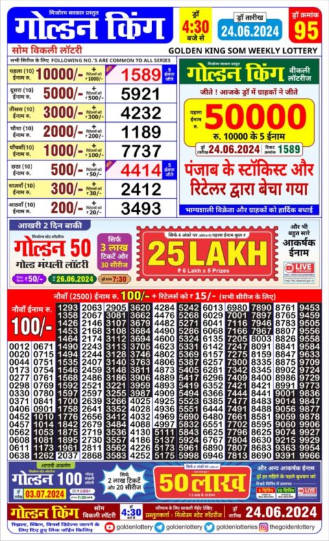 Dear Lottery Chart 2024