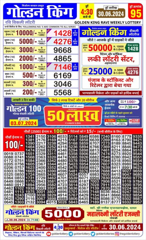 Dear Lottery Chart 2024