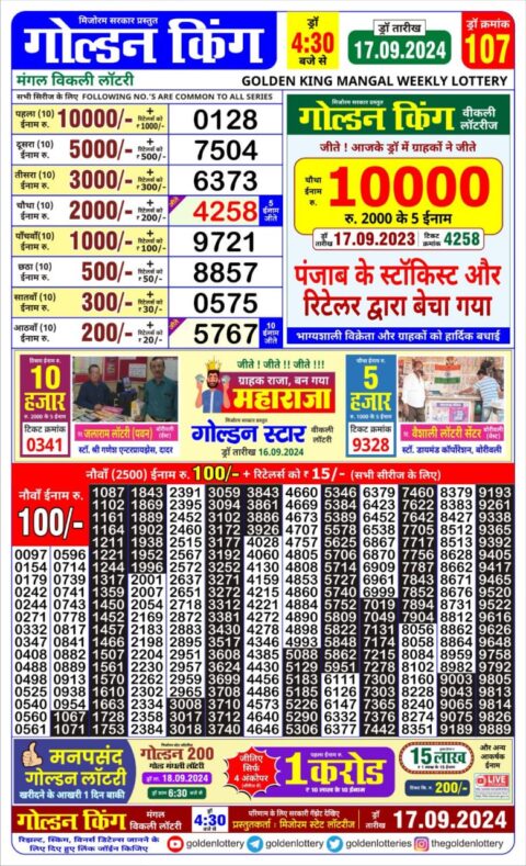 Dear Lottery Chart 2024