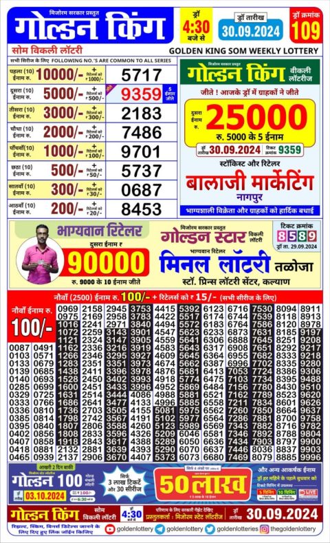 Dear Lottery Chart 2024