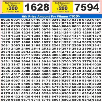 Dear Lottery Chart 2024