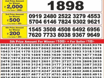 Dear Lottery Chart 2024