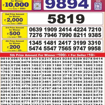 Dear Lottery Chart 2024