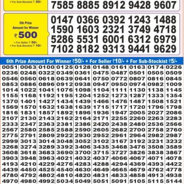 Dear Lottery Chart 2024