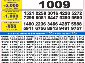 Dear Lottery Chart 2024