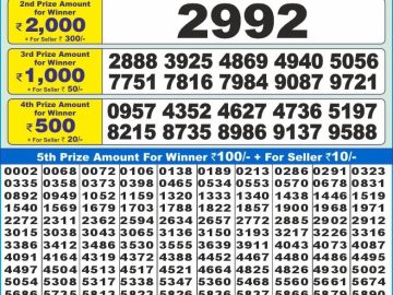 Dear Lottery Chart 2024