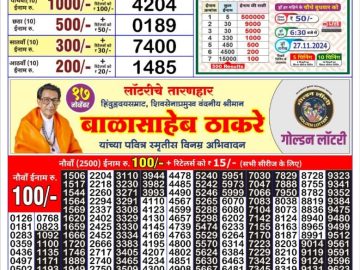 Dear Lottery Chart 2024