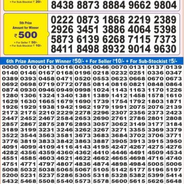 Dear Lottery Chart 2024