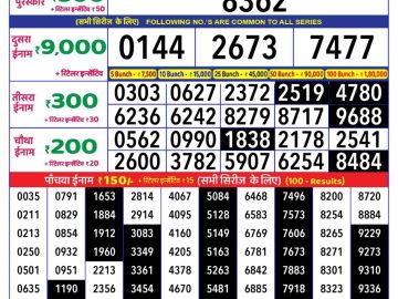 Dear Lottery Chart 2024