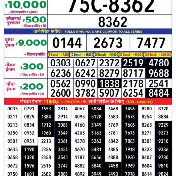 Dear Lottery Chart 2024