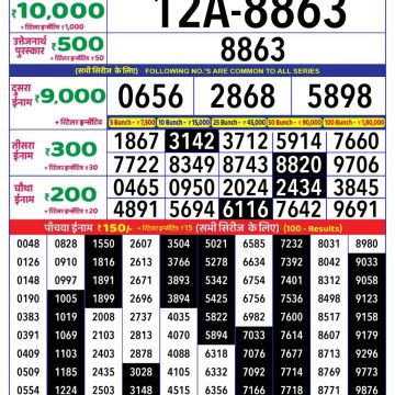 Dear Lottery Chart 2024