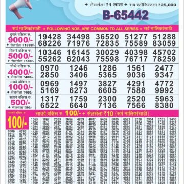 Dear Lottery Chart 2024