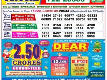 Dear Lottery Chart 2024