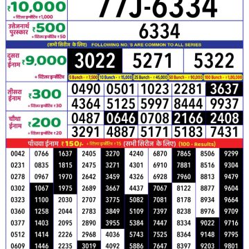 Dear Lottery Chart 2024