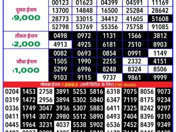 Dear Lottery Chart 2024