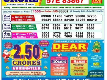 Dear Lottery Chart 2024