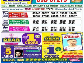 Dear Lottery Chart 2024