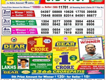 Dear Lottery Chart 2024