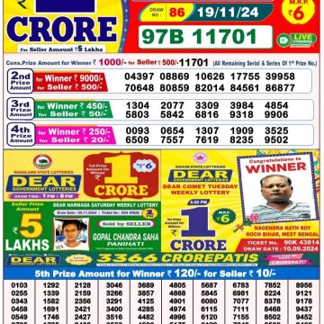 Dear Lottery Chart 2024