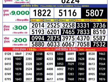 Dear Lottery Chart 2024