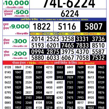 Dear Lottery Chart 2024