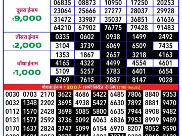 Dear Lottery Chart 2024