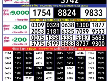 Dear Lottery Chart 2024