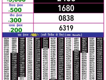 Dear Lottery Chart 2024