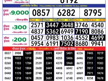 Dear Lottery Chart 2024