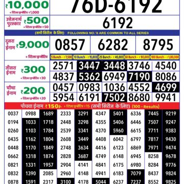 Dear Lottery Chart 2024