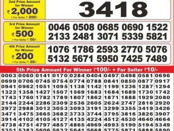 Dear Lottery Chart 2024