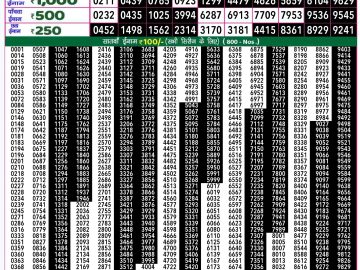 Dear Lottery Chart 2024