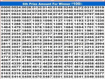 Dear Lottery Chart 2024