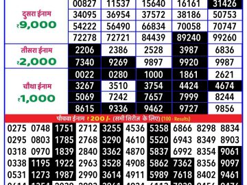 Dear Lottery Chart 2024