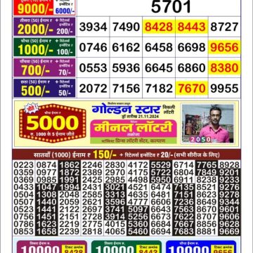 Dear Lottery Chart 2024