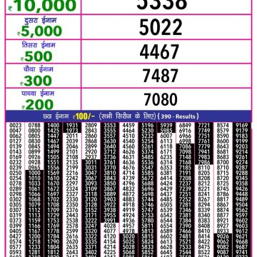 Dear Lottery Chart 2024