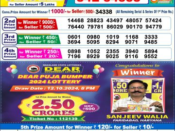 Dear Lottery Chart 2024