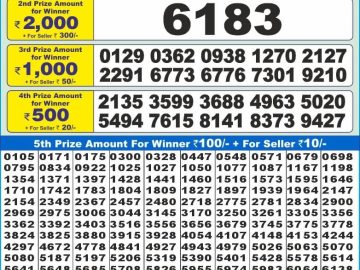 Dear Lottery Chart 2024