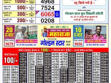 Dear Lottery Chart 2024