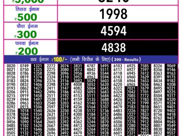 Dear Lottery Chart 2024