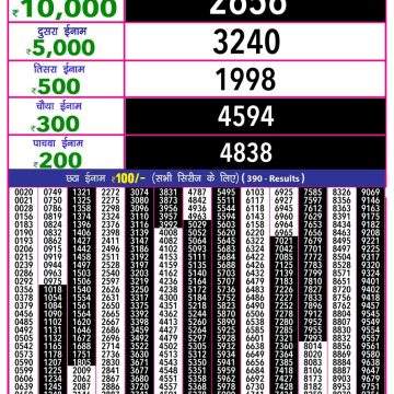 Dear Lottery Chart 2024