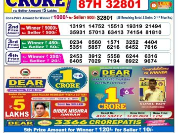 Dear Lottery Chart 2024