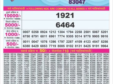 Dear Lottery Chart 2024