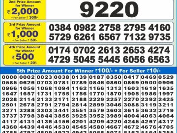 Dear Lottery Chart 2024