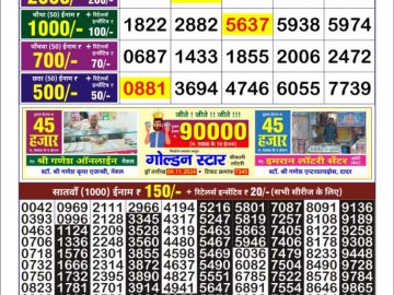 Dear Lottery Chart 2024