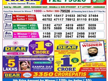 Dear Lottery Chart 2024