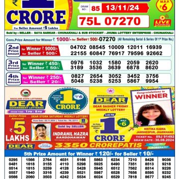 Dear Lottery Chart 2024