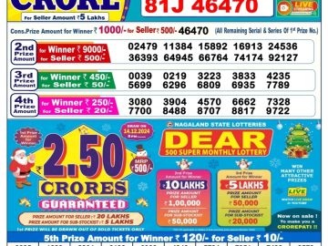 Dear Lottery Chart 2024