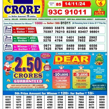 Dear Lottery Chart 2024